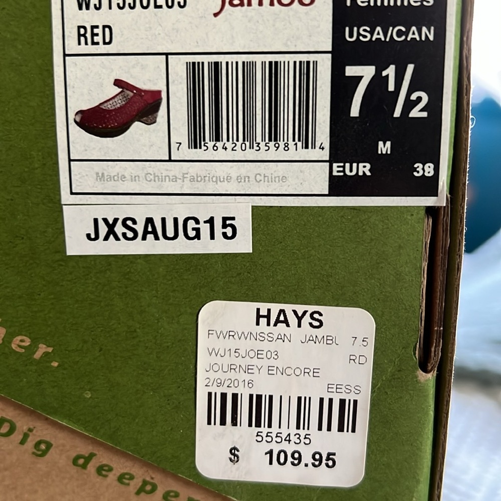Jambu Red Mules with Perforated Design and Ankle Strap - Picture 6 of 6